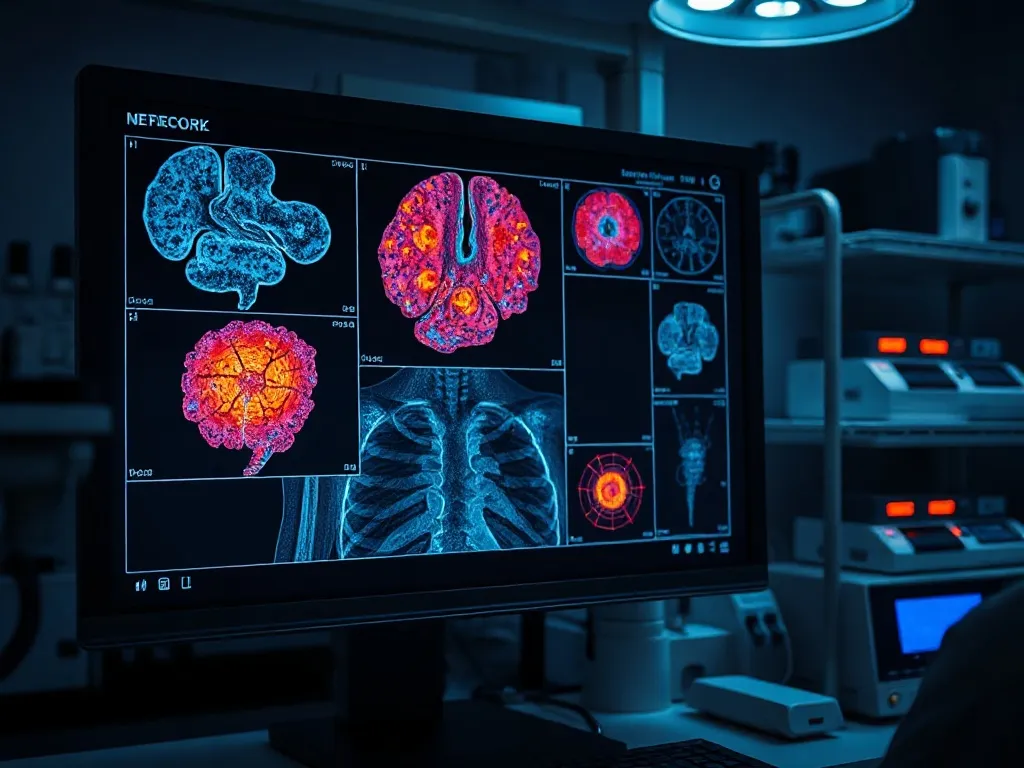 High-tech digital pathology slide analysis on a professional